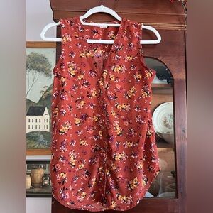 Ladies Maurice’s sleeveless floral print blouse size XS